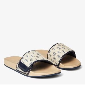 Fitz/M

Sand Dune and Navy JC Logo Jacquard and Sand Dune Nappa Leather Slides